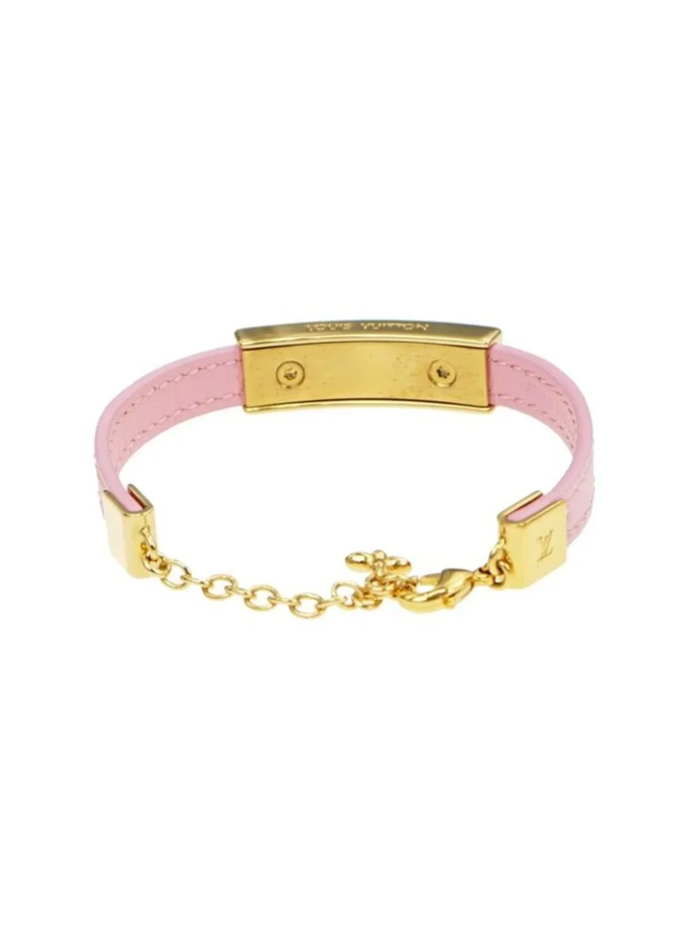 Louis Vuitton Bracelet Nanogram Enamel M8803 Z Pink Gdhardware Accessorie - Picture 2 of 10